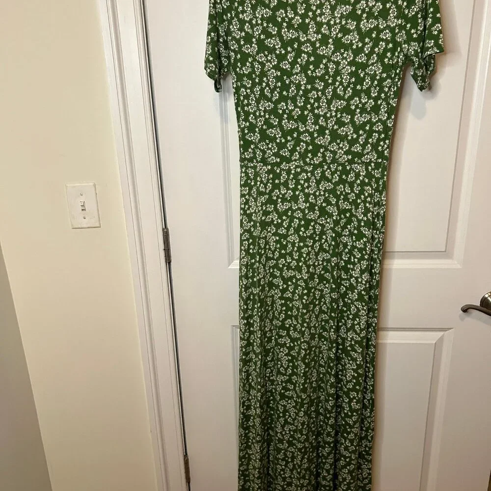 ASOS Green maxi floral dress size 8 - Picture 5 of 6